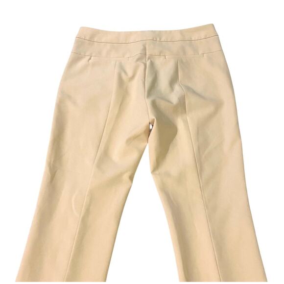 Adrianna Papell Cream Khaki Stretch Trouser Pants Beige Flat Front Workwear 6 - Picture 5 of 12